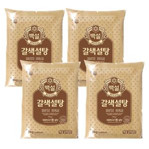 백설 갈색설탕 3kg 4개