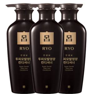 려 진생보 린스 두피 모발 영양 탈모 컨디셔너 (중건성 두피용) 400ml X 3개