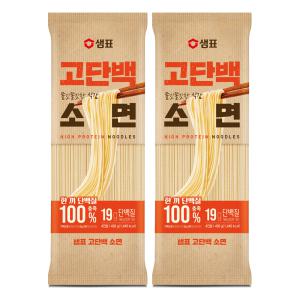 [소비기한 임박] 샘표 고단백 소면, 400g, 2개