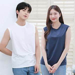 [포이]기능성 쿨스트레칭 라운드 민소매티 2매