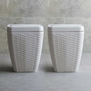 (코스트코 직배송) 바스클립 라탄 다이아몬드 플립형 쓰레기통 7L 2개Bathclip Rattan Diamond Flip Bin 7L 2Pack