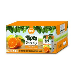 (코스트코 직배송) TIPCO 오렌지자몽착즙주스 490ml x 12TIPCO Orange Grapefruit NFC Juice 490ml x 12