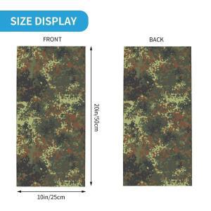 Custom Flecktarn Camo Bandana Winter Neck Warmer Windproof Wrap Face Scarf for Ski Military Army Cam