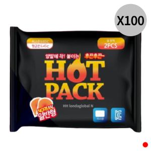 시즈니즈 발핫팩 양말에 붙이는 난로 44g X100개