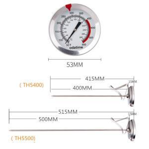 Odatime 스테인레스 스틸 온도계, 고기 물 바베큐 그릴 오븐용, 주방 빠른 발열 온도 게이지, 40 cm, 50cm