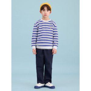 [BEANPOLE KIDS] 스트라이프 라운드 스웨트 세트  네이비 (BI5141U05R)