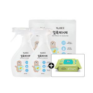 마이비 얼룩제거제 용기 330ml 2개+리필 300ml 2팩+물티슈 100매