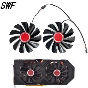 케이스 FDC10U1S9-C 대체 RX590 GPU 비디오 카드 쿨러 팬 XFX 590/580 VGA 냉각 CF1010U1S 95mm 2 개 세트