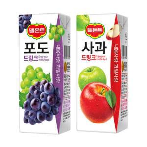 델몬트 드링크 190ml 사과x32팩+포도x32팩