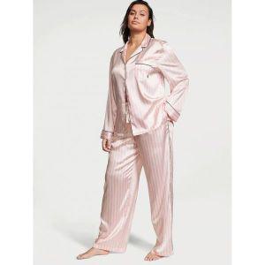 [정품] 빅토리아시크릿 글레이즈 새틴 롱 파자마 세트 Glazed Satin Long Pajama Set