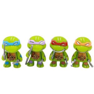 닌자 거북이 애니메이션 피규어 네카 TMNT 한정판 액션 조각상 움직일 수 있는 모델 장난감 선물 세트당 4