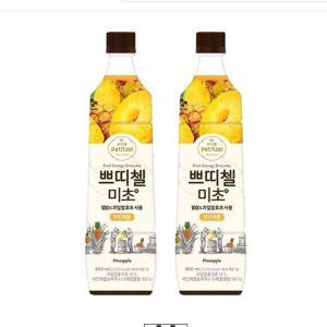 쁘띠첼 미초 파인애 플 900ml X2개묶음 홍초 식초음료과일초 발효초 과일청 포도 흑초