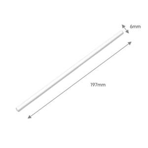 5000개 20cm 백색 흰색 얇은 종이 빨대 스트로우 주름빨대 스트로우개별포장 음료수빨대 빨때