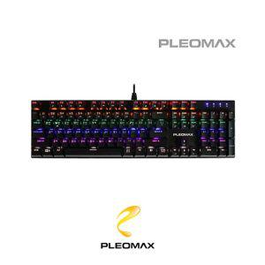 PLEOMAX 플레오맥스 AVEC-N3 LED라이트 게이밍 키보드게임마우스 기계식 라이팅 불빛 기계형 사무용 고급