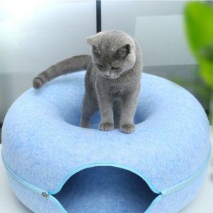 고양이 도넛 터널 숨숨집(60cm) (블루) 하우스 캣숨숨 숨숨 놀이터 토이 냥이