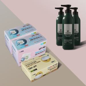 TS 엑스비오틴 샴푸 500g 3개+소리소 비말차단마스크 성인용 100매+아동용 25매