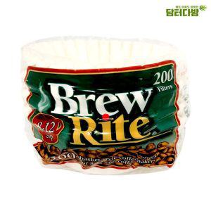 (무배) Brew Rite 원형여과지 No.45 200매드립세트 커피 용품 핸드 드리퍼 종이필터 필터지