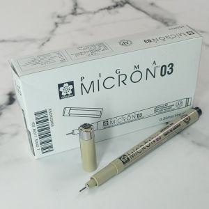 사쿠라 피그마 MICRION 0.35mm Black 1다스(12자루)펜 사인 싸인 수성 마펜 가는 일제 필기용 학생