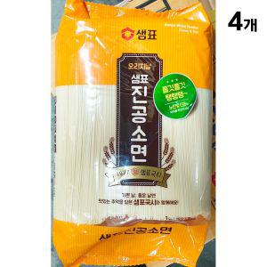 샘표 진공 소면 국수 3K X4 잔치 물국수 비빔 골뱅이무침 사리