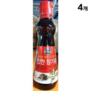 참기름(진한 백설 320ml)X4양념 고소한 식용 조미료