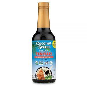 Coconut Secret Aminos 데리야끼 소스 - 295.7ml(10온스) 저나트륨 콩 프리 대체품, 저혈당 유기농, 비건,