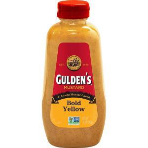 Gulden's GULDEN'S 볼드 옐로우 머스타드 스퀴즈 병, 케토 친화적, 355ml(12온스) (12팩)