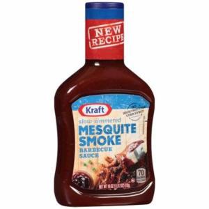 KRAFT Kraft, BBQ 소스, 532.3ml(18온스) 병(3팩) (아래에서 맛을 선택하세요) (메스키테 스모크)