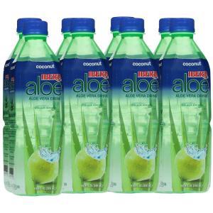 Iberia 알로에 베라 주스 음료, 코코넛, 500ml(16.9온스) (8팩)