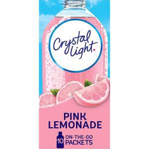 Crystal Light 무설탕 핑크 레모네이드 온더고 파우더 드링크 믹스 10개입