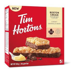 Tim Hortons Boston Cream 그래놀라 바, 땅콩 프리, 5개, 150g/5.25온스 박스