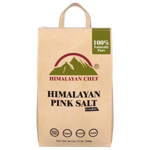 Himalayan Chef 히말라야 핑크 소금 - 2.3kg(5파운드) 굵은 그레인 벌크 백 100% 천연 및 순수 고급 크리스