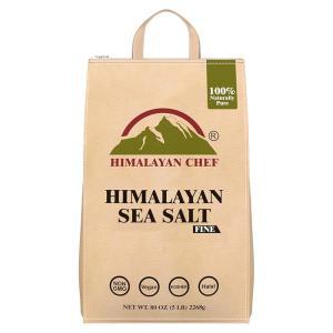 Himalayan Chef Sea Salt Fine - 정제되지 않은 미네랄 소금, 2.3kg(5파운드) 백 (1팩)