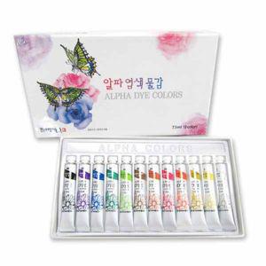 화방 염색물감 알파 색채 마카 7.5ml 12색 - 45190  [J808E54]