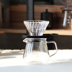 하리오 V60 글라스 드리퍼 핸드드립세트 1-2인 블랙 커피드리퍼 세트 핸드드립 유리드리퍼 기구 필터