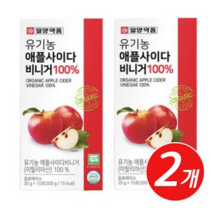 HACCP 유기농 자연발효 애플사이다 비니거 액상 스틱 15포 x 2개 애사비 천연 사과 식초 초모 클렌즈 주스