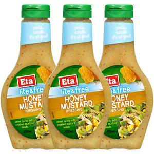 에타 라이트 앤 프리 허니 머스터드 드레싱 Eta Lite  Free Honey Mustard Dressing 250ml 3개