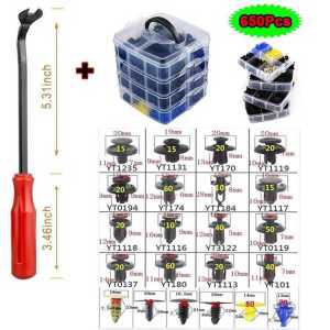 세차도구세트 자동 패스너 키트 리벳 차체 푸시 리테이너 핀 범퍼 도어 패널 인테리어 액세서리 50-650