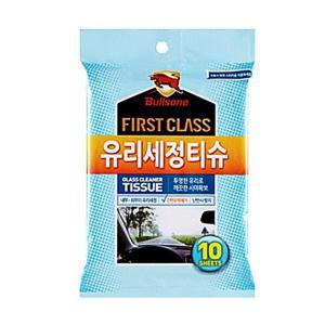 [4개묶음] 10매 유막제거 안전한 차량 편리한 유리세정티슈 불스윈 FW10B031