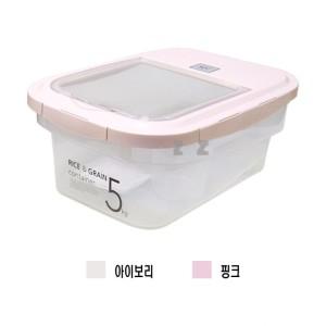 씨밀렉스 쌀통 5KG-H/쌀보관통/쌀독/쌀항아리/쌀보관함/보관용기/쌀/곡물/계량스푼/제습제