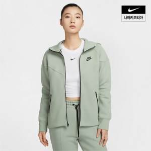 [매장정품] 나이키 NIKE 우먼스 스포츠웨어 테크 플리스 바람막이 윈드러너 풀집 후디 FB8339-370