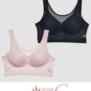 망사 햄 원단 통풍성이 좋은 쿨메쉬 몰드 노와이어 런닝형 브라운동복탑 스포츠 여성 편한 와이어리스 여성