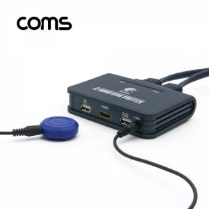 Coms 2포트 HDMI KVM 스위치 2대1 케이블 110cm