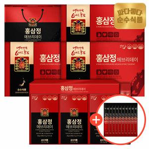 (+홍삼10포/전용쇼핑백) 6년근 홍삼정 에브리데이 홍삼 스틱 4박스(120포)/ 국내산 홍삼진액 진세노사이드