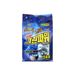 해동 그린파워 가루세제 5kg x 1개 / 세탁세제 화이트 세탁 표백제 빨래 분말세제 찬물에 업소용 기타 모