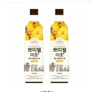 쁘띠첼 미초 파인애플 900ml X2개묶음 홍초 식초음료/원액/식초/과일/음용/발