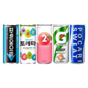 [한번에먹자] 이온음료 240ML 5종(파워에이드+토레타+이프로+게토레이+포카리스웨트) 각 6캔씩 / 총 30캔