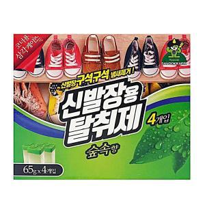 [4개묶음] 산도깨비 신발장탈취제 숲속향65g 4p냄새제거 방향제 TUW1C2202