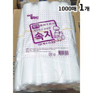 에코프랜드 비닐속지흰색 왕대 38x45cm 1000매 과일 야채 포장 봉지 봉투 청소용 업소용