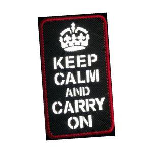 찍찍이 밀리터리 패치 와펜 KEEP CALM AND CARRY ON 반사