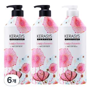 케라시스 퍼퓸 러블리 앤 로맨틱 샴푸 980ml 2p + 린스 980ml, 6세트